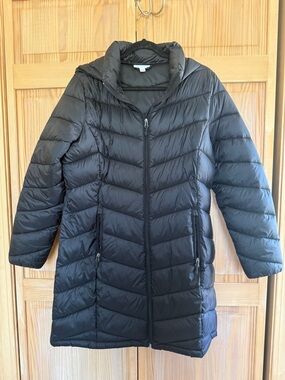Charter Club Black Long Packable Puffer Coat